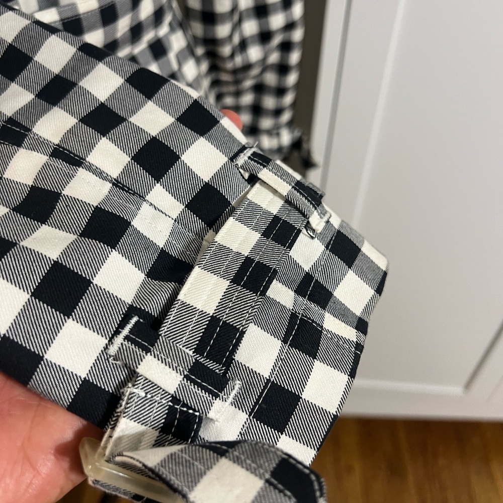 Ralph Lauren Gingham Trench Coat in Black and White - Picture 6 of 10